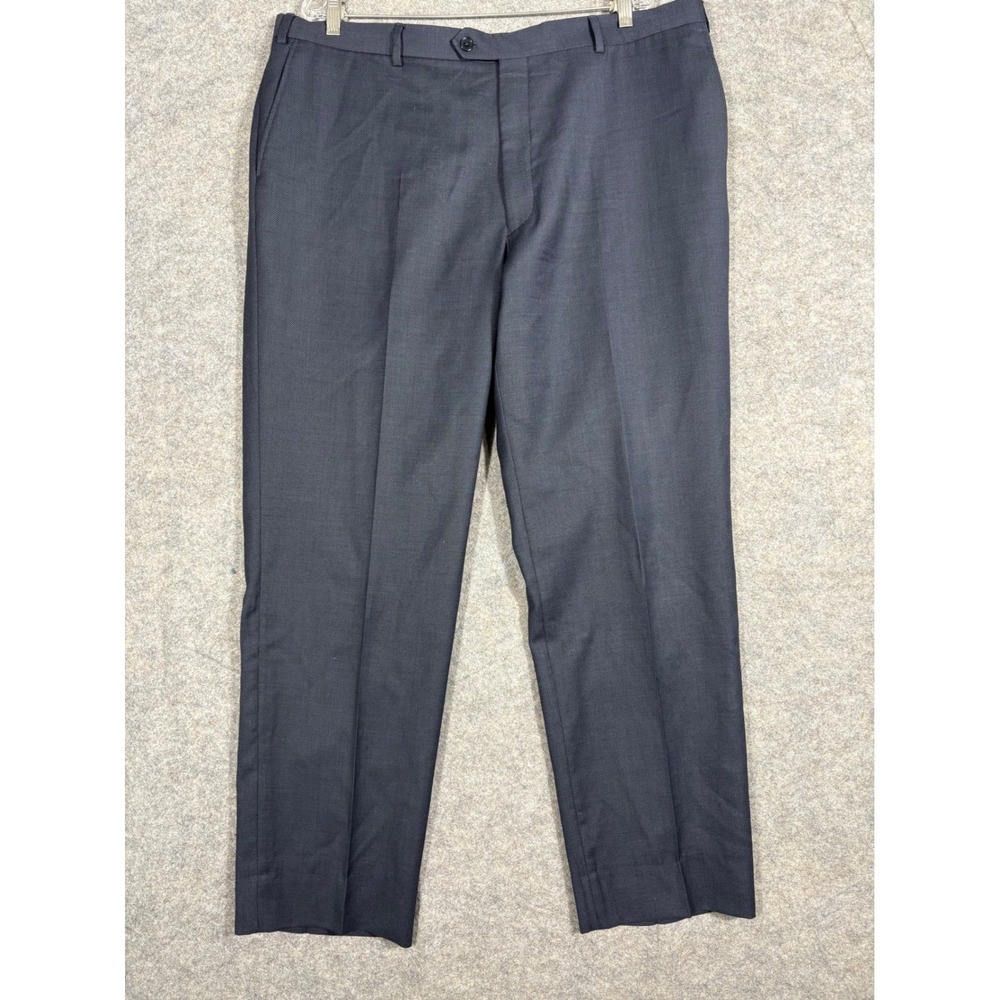 Jos A Bank Men Charcoal Gray Wool Dress Pants Suit Trousers 48 Long 43 Waist